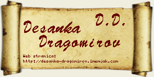 Desanka Dragomirov vizit kartica